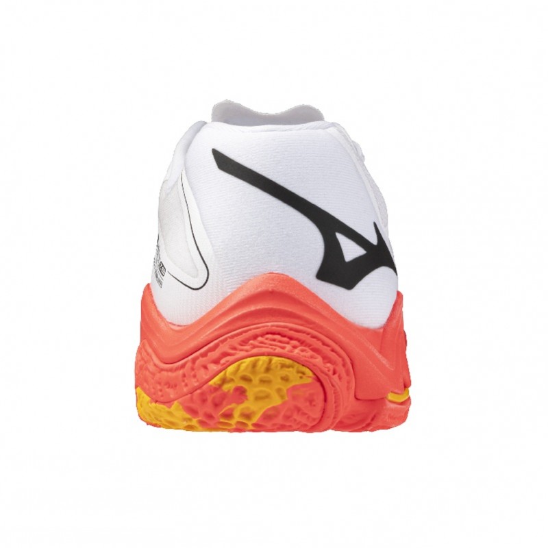 MIZUNO WAVE LIGHTNING Z8 White and Orange shoes | Handbolaunpas