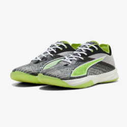 Zapatillas balonmano Puma Accelerate Nitro SQD 5 launch edition negro y verde front