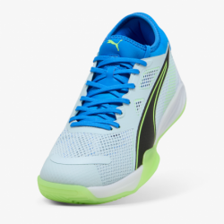 Zapatillas balonmano Puma Eliminate Nitro SQD 4 azul y verde bottom