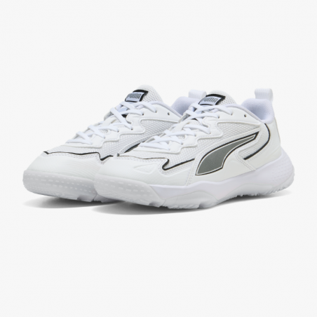 Zapatillas balonmano Puma Solarflash 4 jr blanco y negro front
