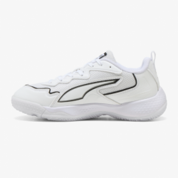 Zapatillas balonmano Puma Solarflash 4 jr blanco y negro left
