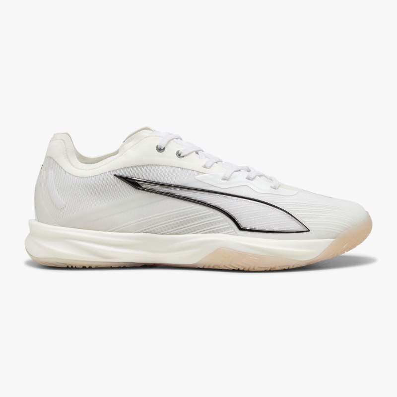 Zapatillas balonmano Puma Accelerate Nitro SQD 5 blanco y negro right