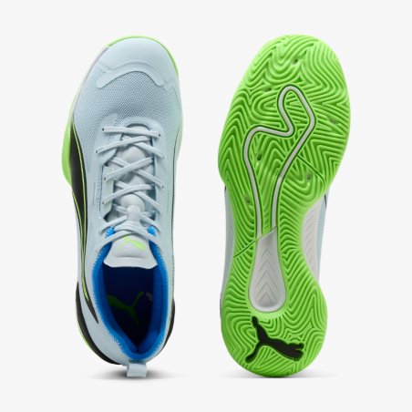 Zapatillas balonmano Puma Eliminate Nitro 4 azul y verde top