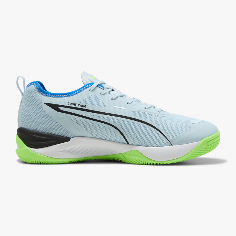 Zapatillas balonmano Puma Eliminate Nitro 4 azul y verde right