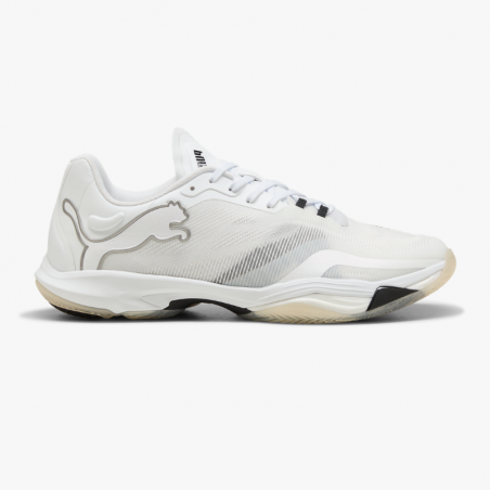 Zapatillas balonmano Puma Vantage Nitro 2 blanco y negro right
