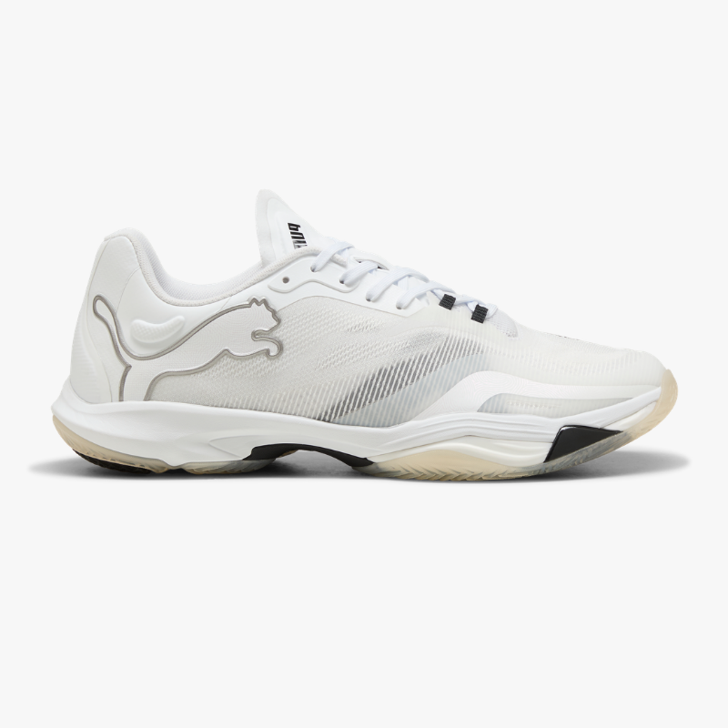 Zapatillas balonmano Puma Vantage Nitro 2 blanco y negro right