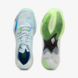 Zapatillas balonmano Puma Vantage Nitro 2 azul y verde top